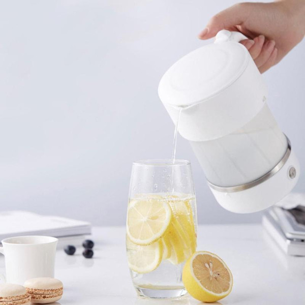 500ML Portable Folding Electric Kettle Household Mini Water Boiler Kettle Bottle Silicone Heating Kettle for Travel