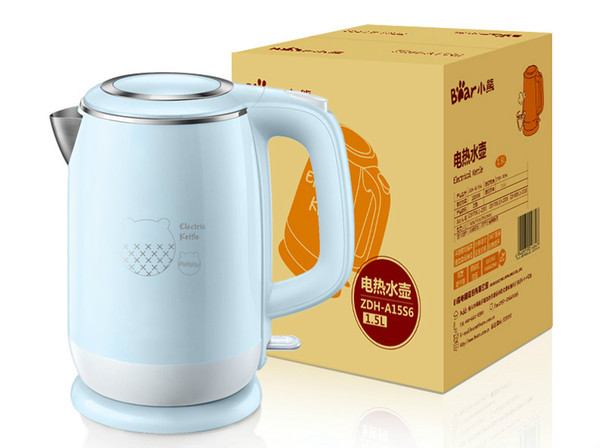 220V 1.5L 1800w Blue color Electric kettle 304 stainless steel Automatic to power off 260x225x253mm