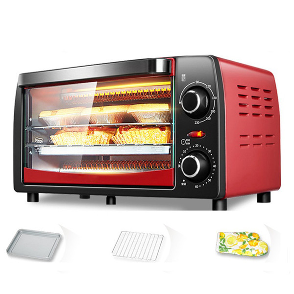 DMWD 12L Automatic Mini Electric Oven 220V 1050W Household Pizza Oven Meat Grill Bread Baking Machine Kitchen Appliances