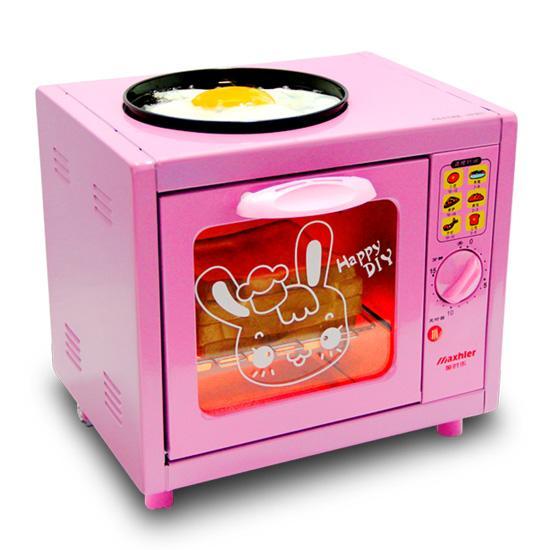 5L Pink mini electric oven fried meat on the top internal baked bread pizza chicken 220V 500W 003