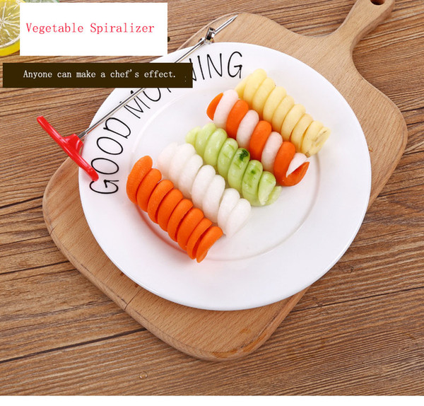 New 304 Stainless Steel Coil Twist Spiral Knife Kitchen Gadgets Vegetables And Fruits Little Small Tools Separation Of Rind