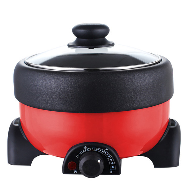 DMWD 1L Multifunctional Mini Electric Cooker 220V Separable Soup Pot Frying Pan Non-stick Electric Hotpot For 1-2 People