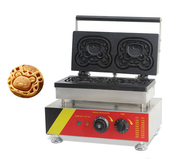 BEIJAMEI Commercial Cartoon Bear Waffle Baker Cake Maker Machine 220V 110V Electric Bear Waffle Muffin Machine