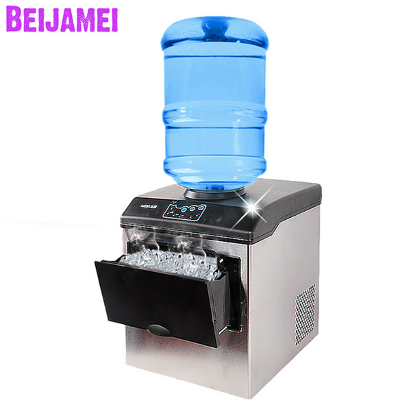 BEIJAMEI Factory Price Electric Bullet Ice Maker Machine Desktop barreled water inflow ice cube making machine