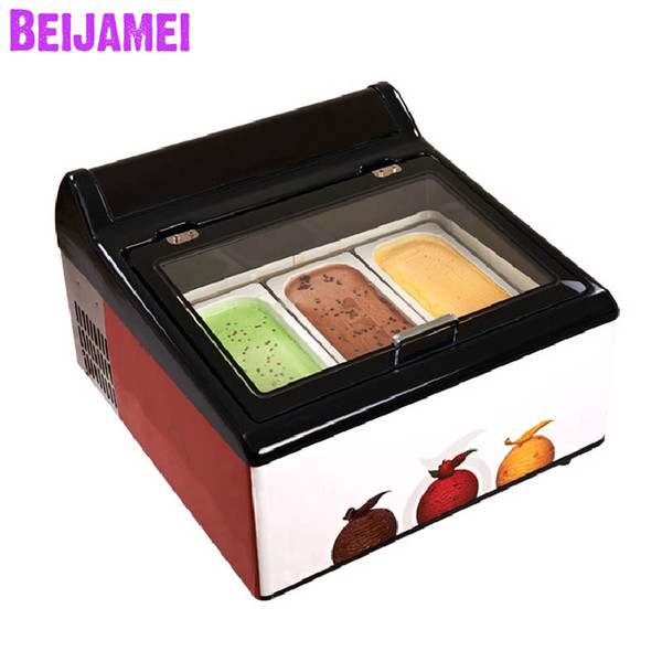 Beijamei Small table top Ice cream gelato showcase small Italian gelato freezer fruit ice cream display cabinets