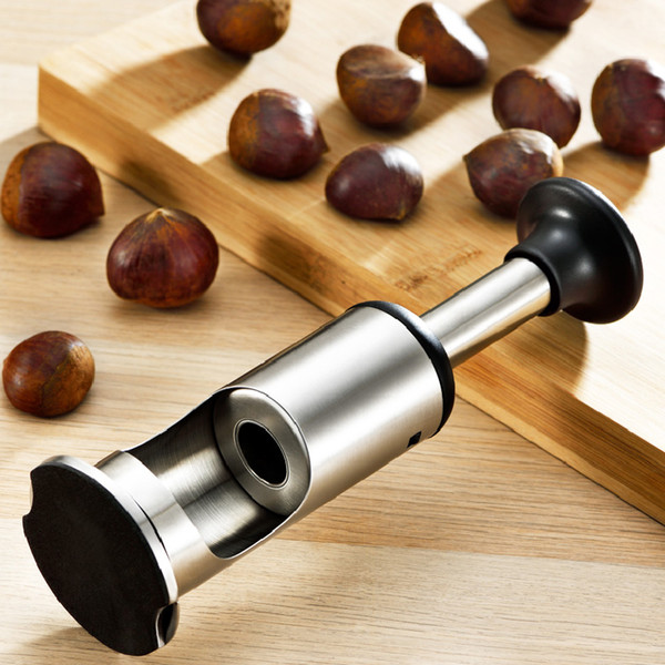 BEIJAMEI Stainless Steel Peeled Chestnut Artifact Multi-functional chestnut shell opening Small Chestnut opener peeler for sale