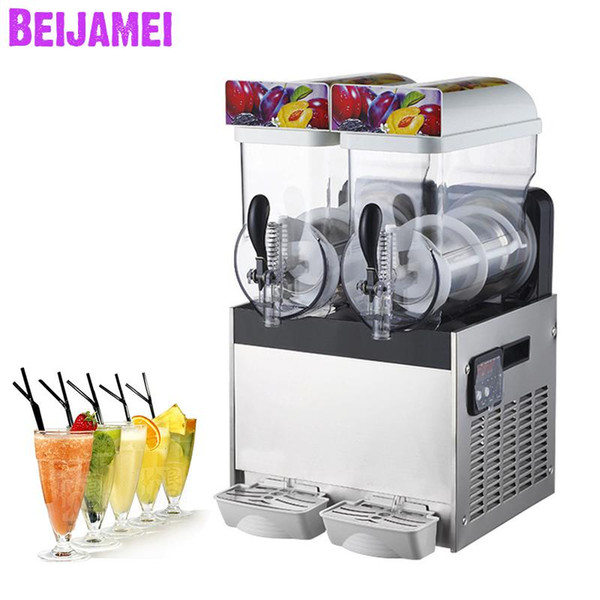 Beijamei High efficiency automatic two-cylinder snow mud machines Smoothie blending juice maker commercial snow melting machine