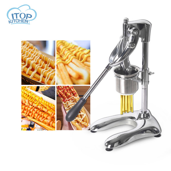 American Large Fries Maker Super Long French fries Stainless Steel Potato Noodle Maker Machine 6*6mm Special Fries In Party