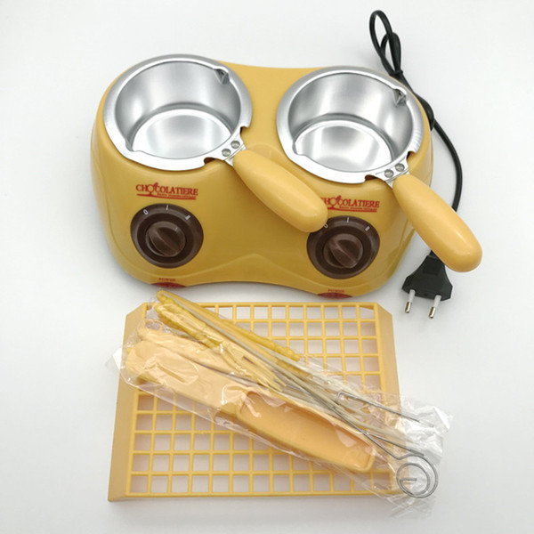 220V Yellow Pink Available Household Mini Chocolate Soap Furnace Chocolate Melting Furnace Electric Pot Chocolate Fondue Machine