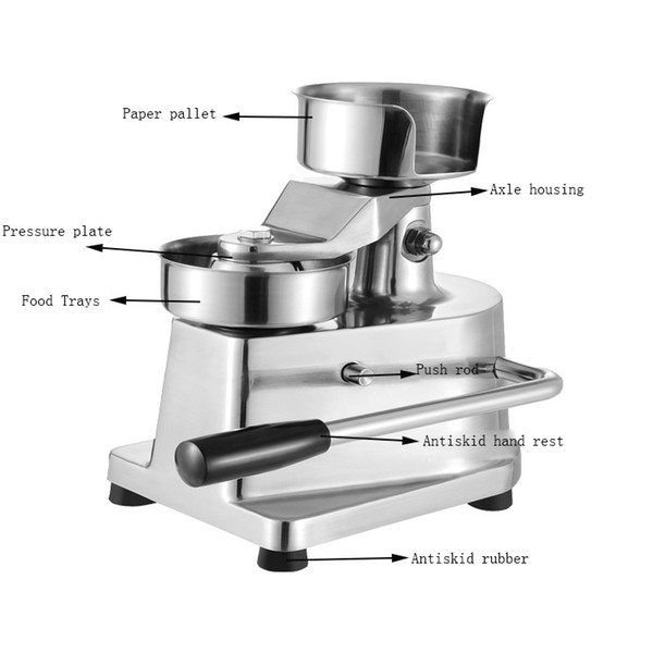 FREE SHIPPING 100mm-130mm Manual Hamburger Press Forming Burger Patty Meat shaping Stainless Steel Machine Household Commercial