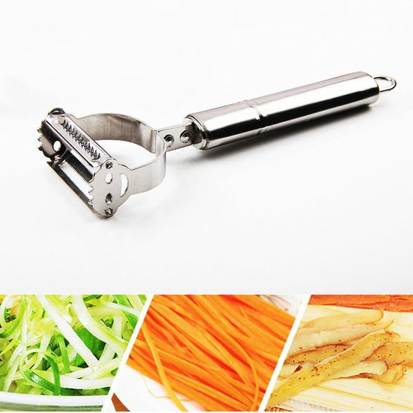 2 in1 Stainless Steel Potato Grater Julienne Peeler Kitchen Accessories Vegetables Peeler Double Planing Grater Kitchen Tools