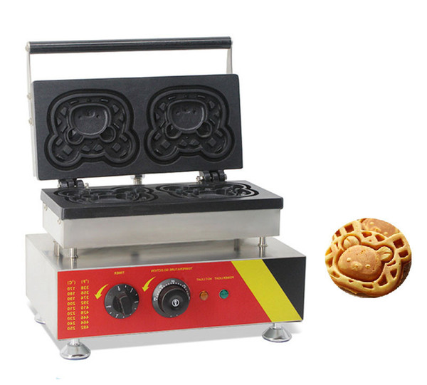 BEIJAMEI commercial waffle maker bakery machinery bear shape waffle maker cartoon waffle maker animal cake machine for sale