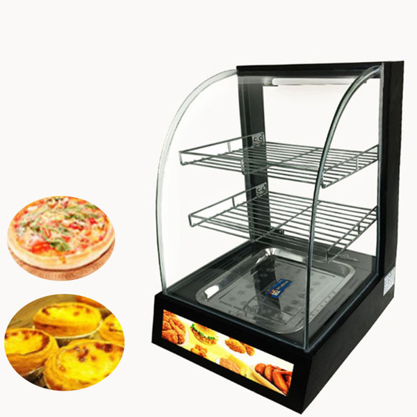 FREE SHIPPING Electric Curved Glass Warmer Showcase Fast Food Equipment Food Display Cabinet Food Warming Display