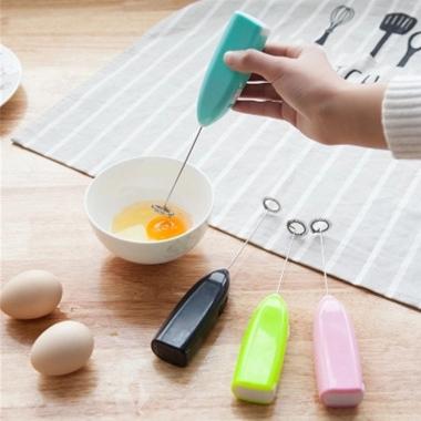 Mini Stainless Steel Egg, Coffee and Milk Tea Mixer Electric Hand-held Egg Beater for Home Kitchen