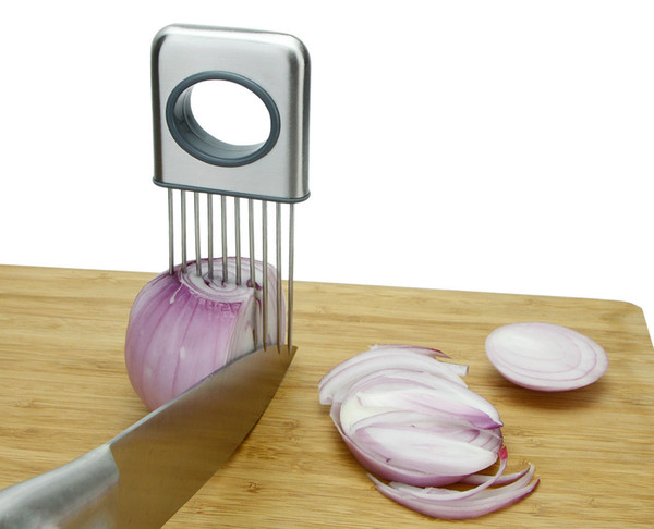 Multifunctional Stainless Steel Onion Plug Fruit and vegetable slicer Meat Fixer Meat Chop Loosen Meat Needle Kitchen Tool