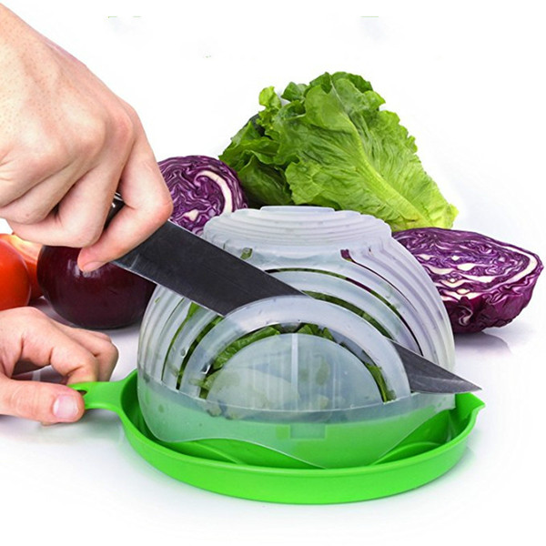 Free Shipping NEW 60 Seconds Salad Cutter Bowl Easy Salad Maker Kitchen Tools Fruit Vegetable Cutter