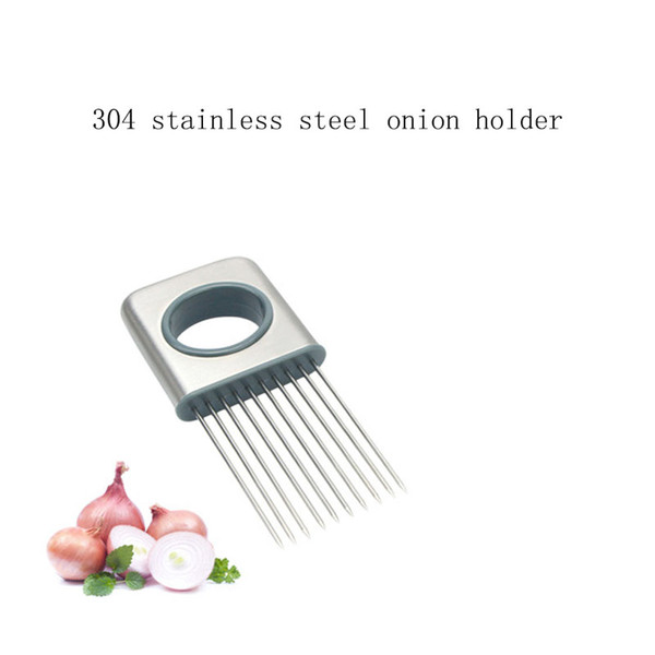 Vegetable Cutter potato Cuter Helper Anti-slip Needle Kitchen Gadgets Multifunctional Stainless Steel Onion Plug Fruit and vegetable slicer