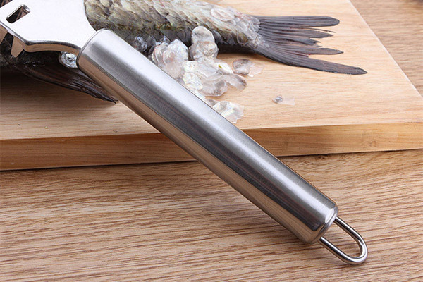 Wholesale Stainless Steel Fish scale scraper Sea Foods Plane Kitchen Gadgets Fish Scale Remover Peeler Scaler Scraper