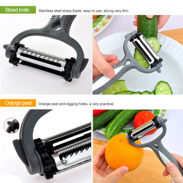 Multifunctional 360 Degree Rotary Kitchen Tool Vegetable Fruit Potato Carrot Peeler Grater Turnip Cutter Slicer Melon Gadget