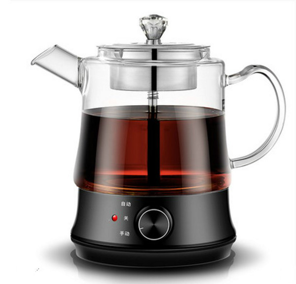 220V 600w 1L Tea maker Automatic electric kettle Steam extraction High borosilicate glass 304 stainless steel 14x14x22cm