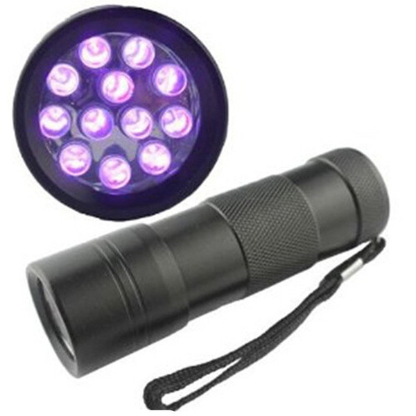 395-400NM Ultra Violet UV Light Mini Portable 12 LED UV Flashlight Torch Scorpion Detector Finder Black light UV-12