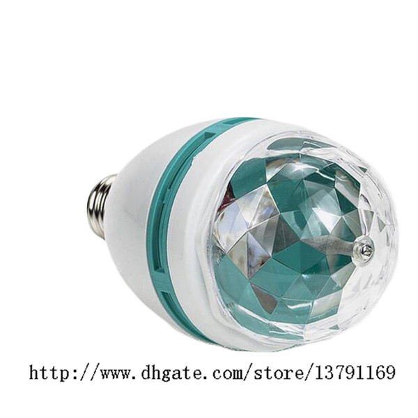 Stage Light RGB LED Bulb Crystal Ball Bulb Rotating LED Energy Saving 3W E27 for Club DJ Disco Party Festivals