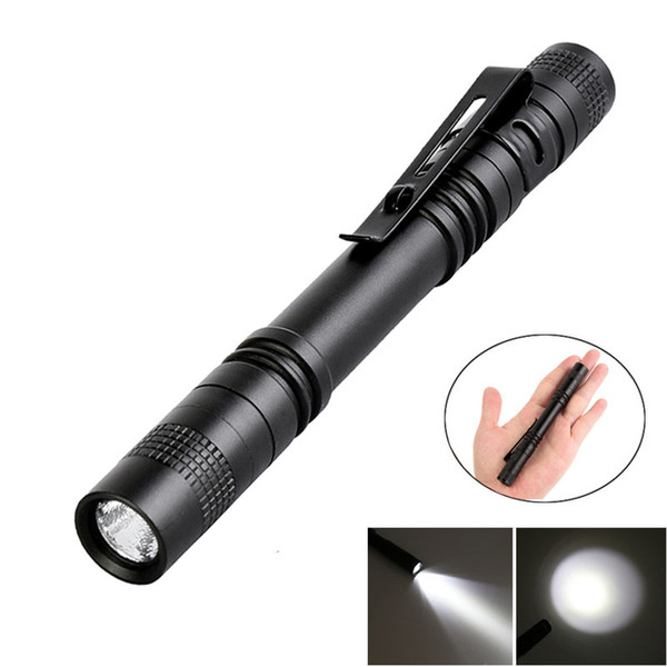 Flashlights Best Price Mini Flashlight Penlight CREE XPE R3 LED Pocket Light Lamp Clip Flashlight Camping Torch Use AAA Batteries