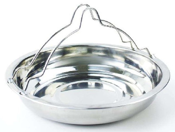 portable Stainless steel steaming plate fish tray baked pan tray baking mold with a handle 22*5CM