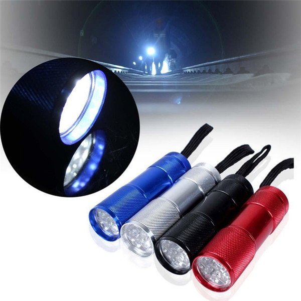 9 LED Mini Torch Mini LED Flashlight 300LM LED Camping Flashlight Torch Waterproof Flashlights Lamp 3AA Battery Powered Torches