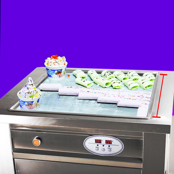 Commercial Fully Automatic Fried Yogurt Machine Intelligent Square Pot Fried Dairy Fruit Machine Single Pot Fried Ice Cream Roller