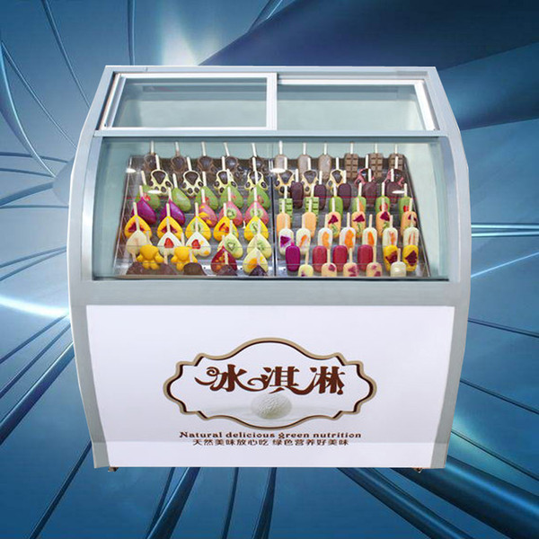 2019 Hot ice cream display cabinet / manual popsicle popsicle refrigerated / ice porridge freezer / automatic defogging