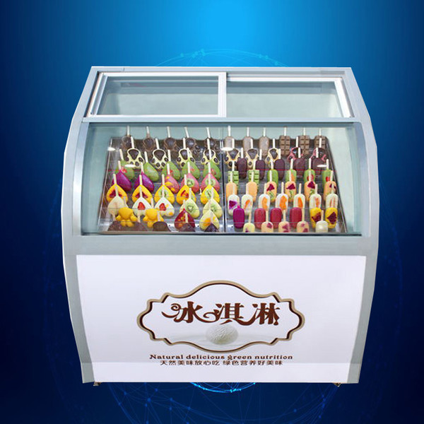 2019 commercial ice cream display cabinet / manual popsicle popsicle refrigerated / ice porridge freezer / automatic defogging