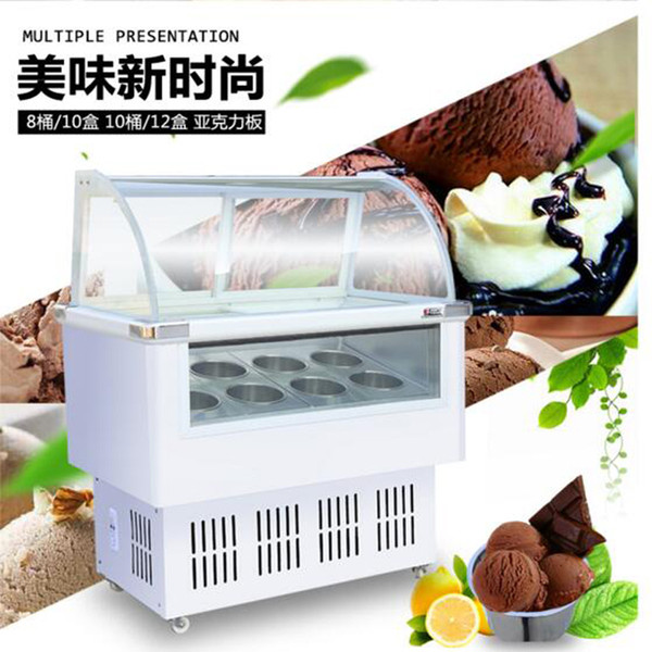 10 barrels/14boxes Hot sell 220v gelato Ice Cream Display Freezers showcase gelato showcase display cabinet