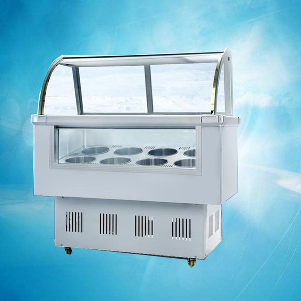 2019 large commercial tempered glass booth ice cream display cabinet / manual popsicle popsicle refrigerated / ice porridge freezer