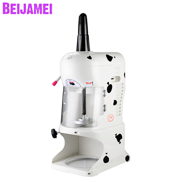 BEIJAMEI New Arrival Crushed Snowflake Shaved Ice Machine Electric Ice Block Crusher Commercial ice shaving machine