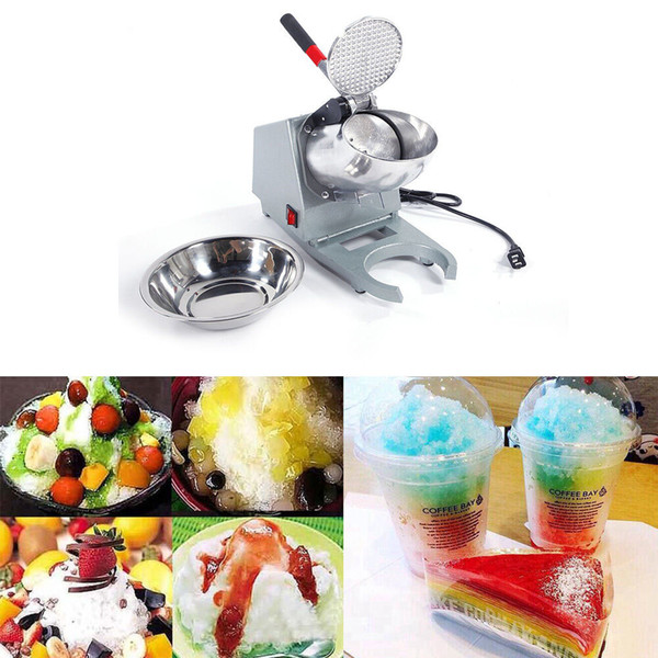 143LBS Electric Ice Crusher Shaver Machine Snow Cone Maker Shaved Ice 300W