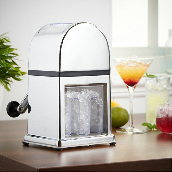 Tin alloy Hand shake ice machine Granular ice blender crushers fit make cocktail 16x13x26cm