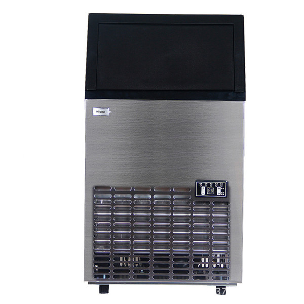 Ice Maker Commercial Milk Tea Shop KTV Large, Medium and Small Household 80kg Automatic Ice Maker with Water