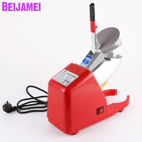 BEIJAMEI Hot 85KG/H Electric Ice Crusher Smoothie Shaver Home Ice Block Breaking grinder Machine 220V