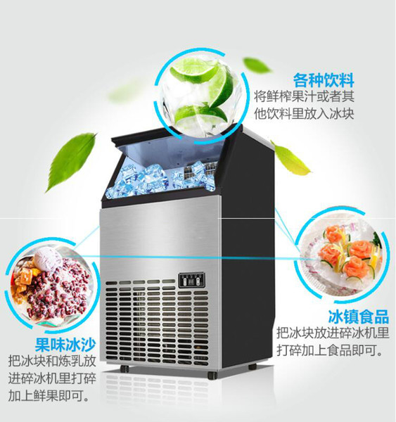 24H/55KG Automatic Electric Ice Maker Ice Cube Making Machine Small Bar Coffee Shop 55kg Ice Maker with Water