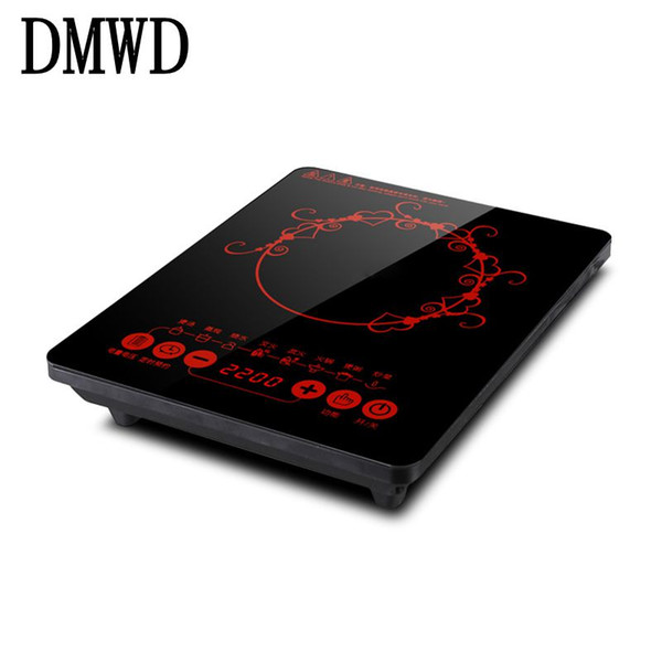 DMWD Household Electric Induction Cooker 2200W Waterproof Black Crystal panel hotpot cooktop stove electromagnetic hot pot oven