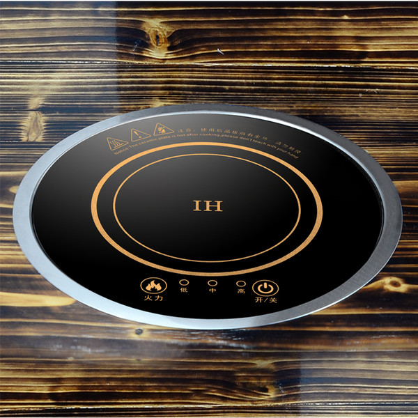 196MM built-in|desktop round hot pot induction cooker touch mini electric stove household commercial cooker induction cooktop 220V 800W