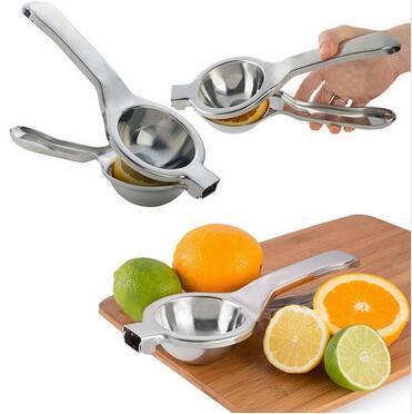 22*7cm Stainless Steel Hand Press Manual Juicer Lemon Orange Lime Squeezer Kitchen Cookware Fresh Juice Tool CCA6281 60pcs