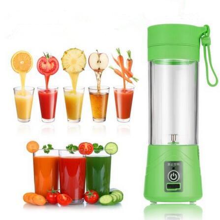 6 Colors 380ML USB Juicer Cup Portable Electric Juicer Blender Rechargeable Personal Juicer Cup Fresh Juice Tool CCA6360 48pcs