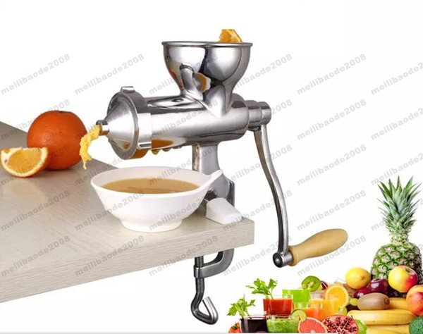 2017 NEW Factory Direct Sale CE Approved ECO Friendly Household 304 Stainless Steel Manual Fruits Vegetables Juicer Blend with Gift Used MYY