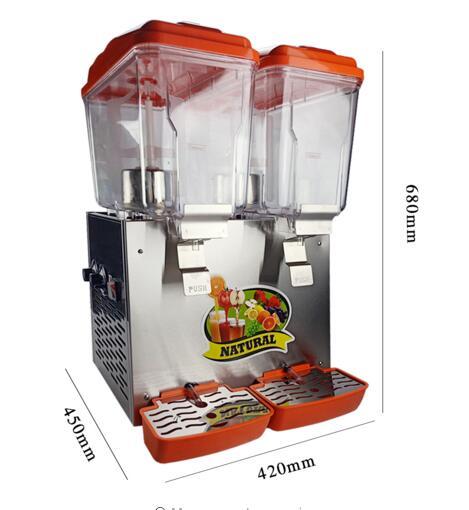 2019 Commercial High capacity Two-cylinder Juice Dispenser Machine Commercial Juice Dispenser Drink container Beverage Machine 17L*2