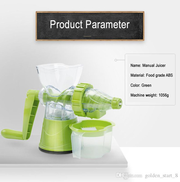 12PCS/lot Household Desktop Manual Juicer wheatgrass /fruit /vegetables /Juice extractor Ice cream machine Juice Machine