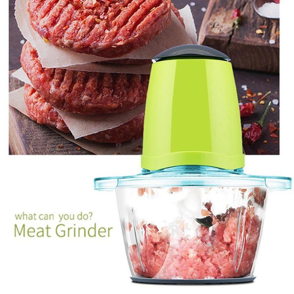 2L Electric Kitchen Meat Grinder Chopper Cocina Shredder Food Chopper Stainless Steel Electric Household Processor Kitchen Tool