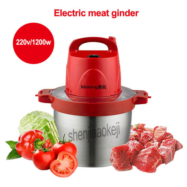 Commercial household electric meat grinder large capacity 5L stainless steel crushed garlic pepper ginger slice cuisine MM-808A