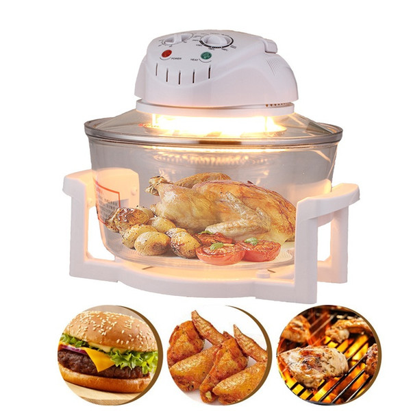 CUKYI 1300W 12L 17L Free Oil Electric Fryer 220V Glass Halogen Roaster Oven Light Wave Roaster For French Fries Chicken Bread